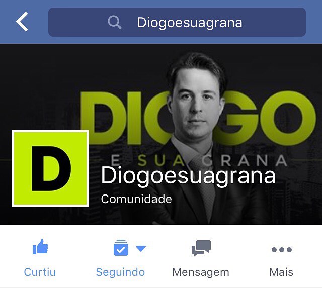 Diogo e sua grana no Facebook